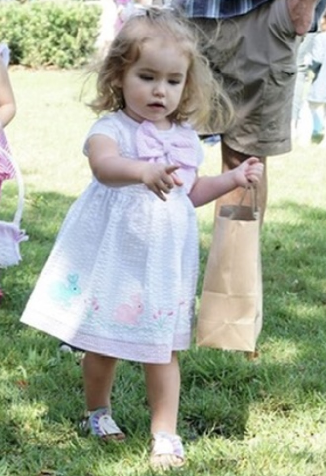 Little girl at an Easter Egg hunt in Tampa