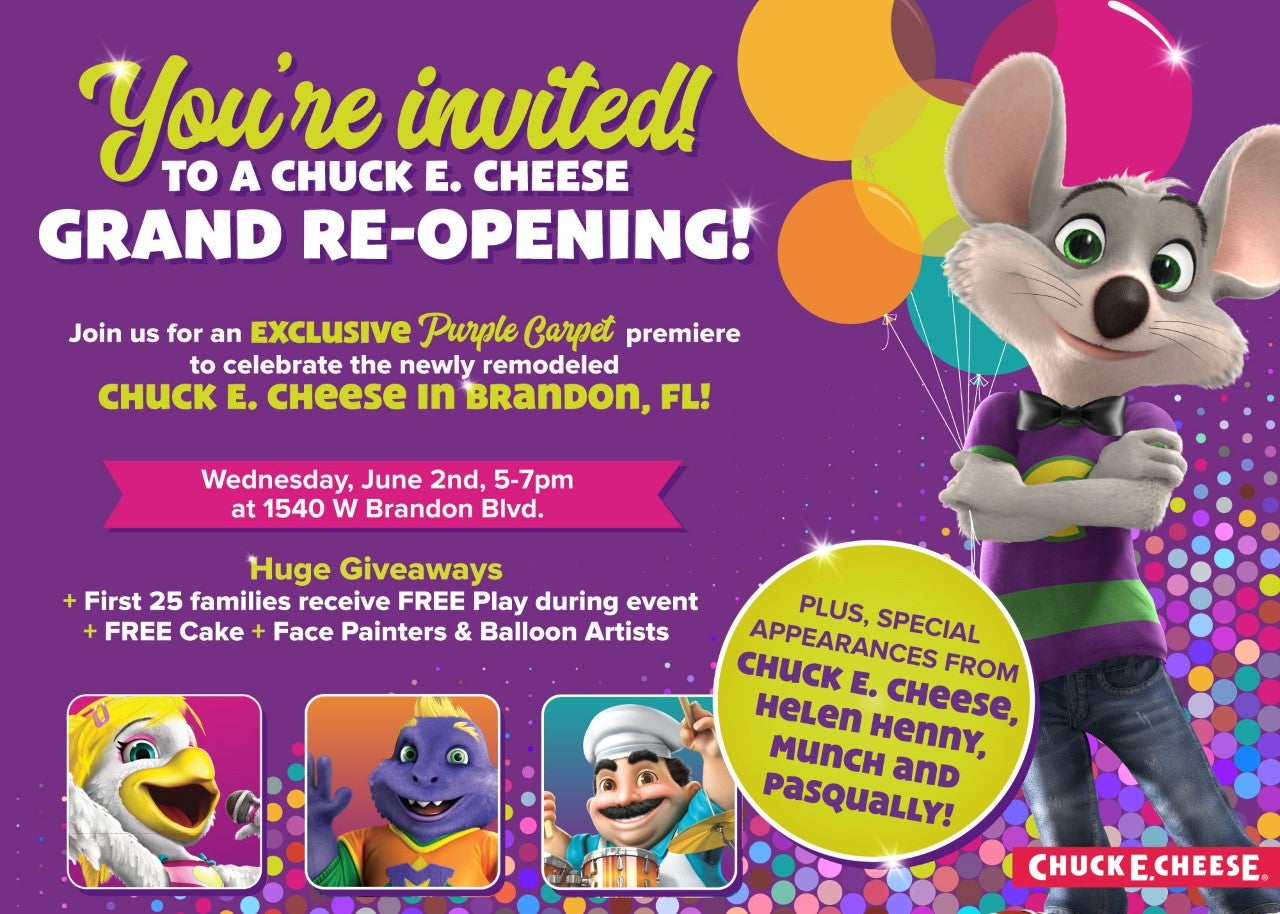 Chuck E. Cheese Grand Re-opening