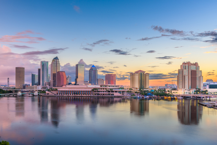 Report Shows ‘Best Counties to Live in Florida’ : 5 In Tampa Bay - Skyline of downtown Tampa at sunset.