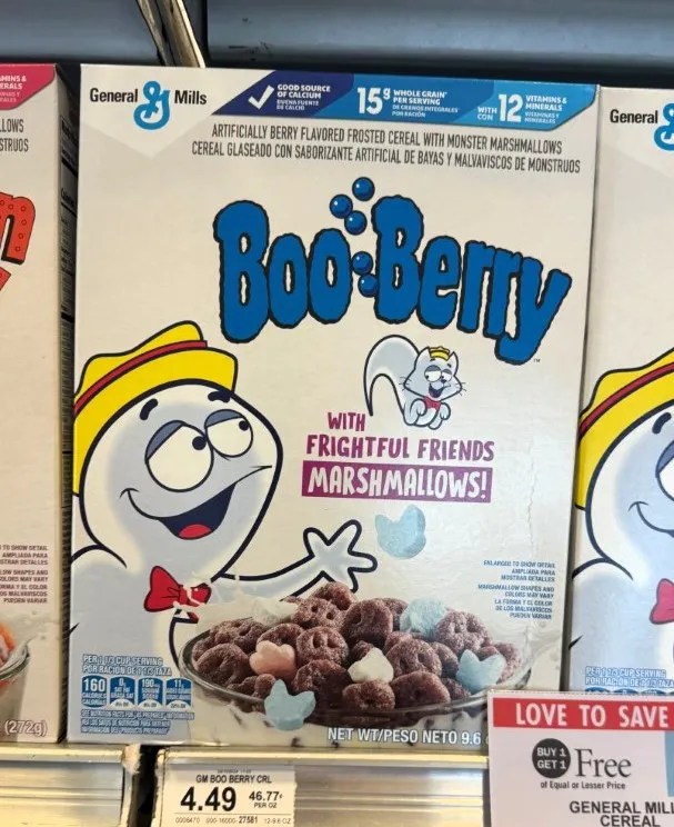 Boo Berry cereal box