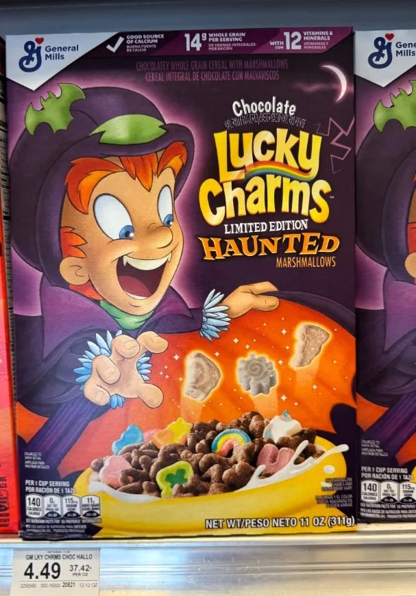 Lucky Charms cereal box